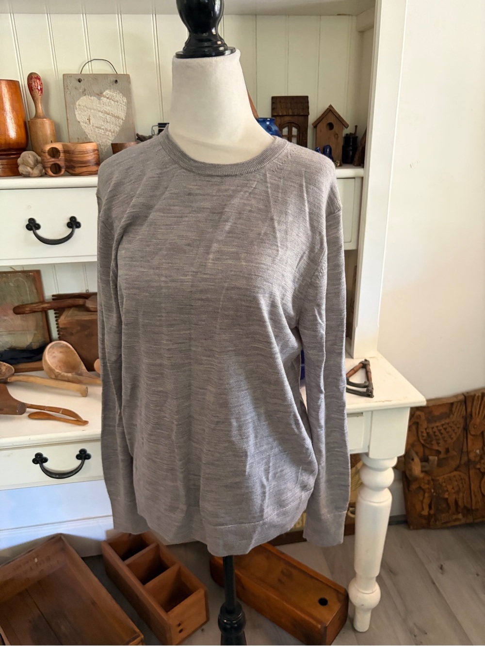 Uniqlo Women’s Lightweight Crewneck Sweater - Gray